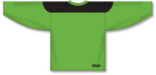 Load image into Gallery viewer, Customization Depot Lime Green, Black League Plain Blank Hockey Jerseys