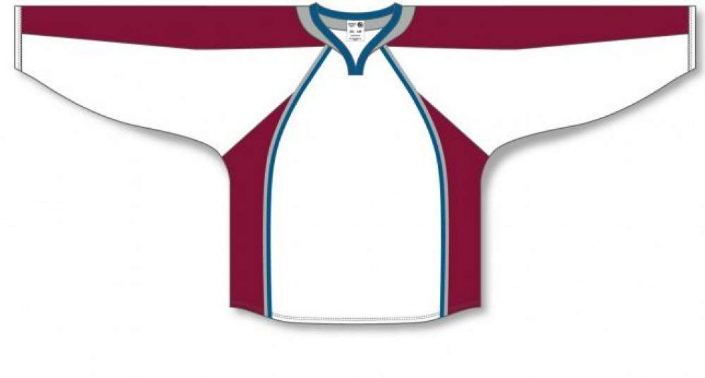 Custom or blank Wholesale 2011 Colorado White Keyhole Neck with Halo Pro Plain Blank Hockey Jerseys