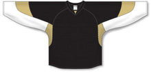 Load image into Gallery viewer, Custom or blank Wholesale 2010 Pittsburgh Black Gussets Pro Plain Blank Hockey Jerseys