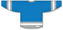 Load image into Gallery viewer, Custom or blank Wholesale Pro Blue, Grey, White League Plain Blank Hockey Jerseys