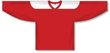 Load image into Gallery viewer, Customization Depot Red, White League Plain Blank Hockey Jerseys