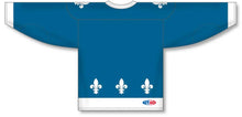 Load image into Gallery viewer, Custom or blank Wholesale 2011 Quebec Blue Sublimated Pro Plain Blank Hockey Jerseys