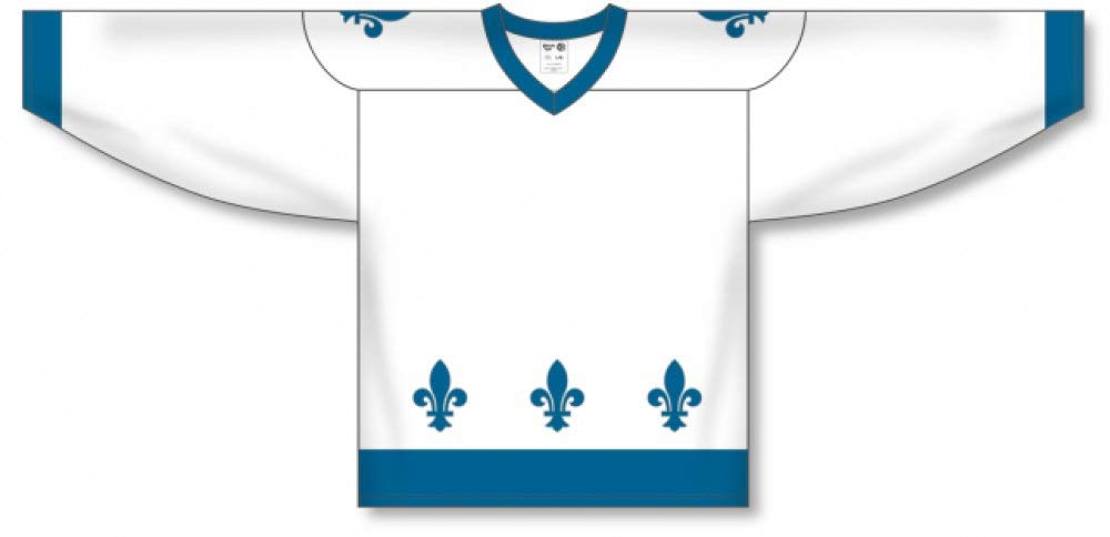 Customization Depot 2011 Quebec White Sublimated Plain Blank Hockey Jerseys