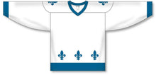 Load image into Gallery viewer, Custom or blank Wholesale Customization Depot 2011 Quebec White Sublimated Plain Blank Hockey Jerseys
