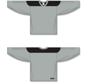 Customization Depot Grey, Black League Plain Blank Hockey Jerseys