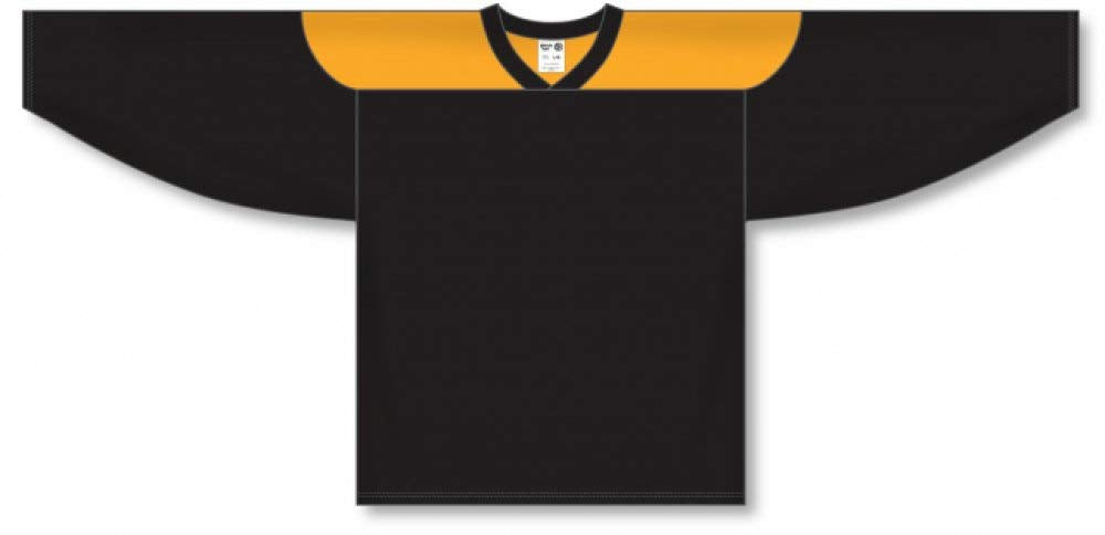 Customization Depot Black, Gold League Plain Blank Hockey Jerseys