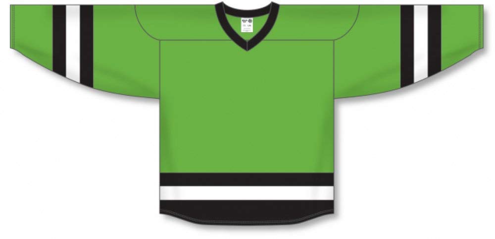 Customization Depot Lime Green, Black, White League Canada / USA Made  Hockey Jerseys