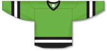 Load image into Gallery viewer, Custom or blank Wholesale Customization Depot Lime Green, Black, White League Plain Blank Hockey Jerseys