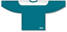 Load image into Gallery viewer, Custom or blank Wholesale Customization Depot Pacific Teal, White League Plain Blank Hockey Jerseys