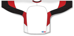 Custom or blank Wholesale 2010 Ottawa White Gussets Pro Plain Blank Hockey Jerseys