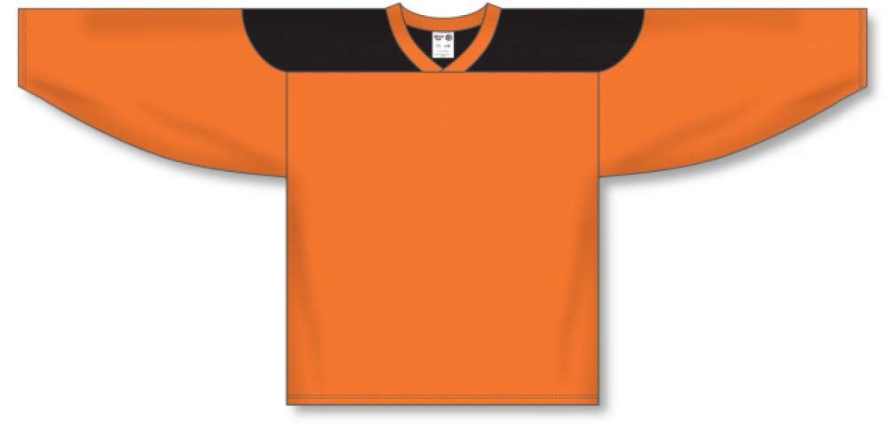Customization Depot Orange, Black League Plain Blank Hockey Jerseys