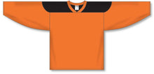 Load image into Gallery viewer, Custom or blank Wholesale Customization Depot Orange, Black League Plain Blank Hockey Jerseys