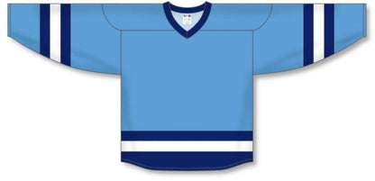 Custom Customization Depot Sky, Navy, White League Canada / USA Made  Hockey Jerseys