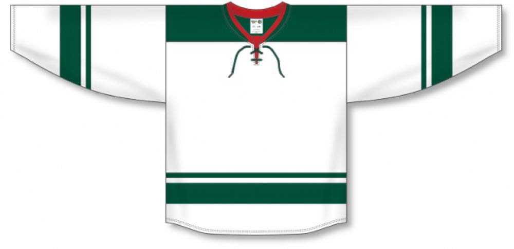 Custom or blank Wholesale 2013 Minnesota White Double Shoulders Pro Plain Blank Hockey Jerseys