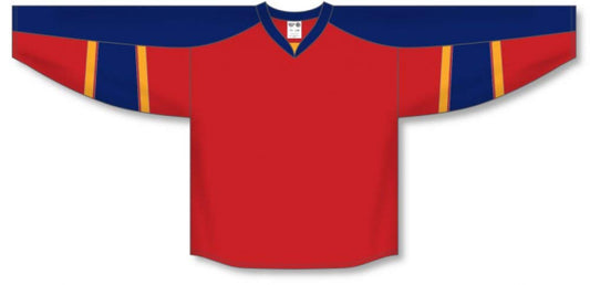 Custom 2013 Florida RED Taper Neck with Underlay Canada / USA Made  Hockey Jerseys