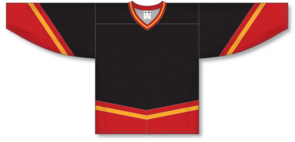 New Calgary 3RD Black Pro Plain Blank Hockey Jerseys