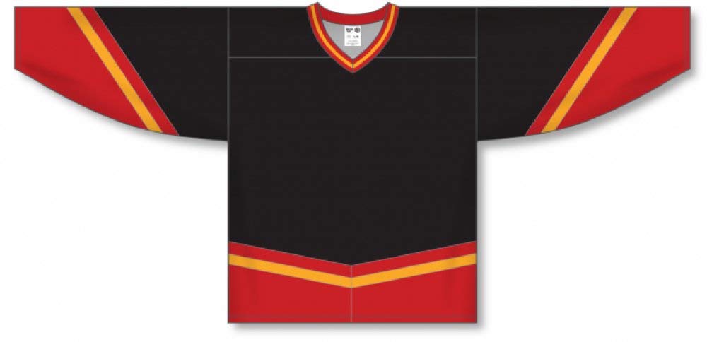 Custom or blank Wholesale New Calgary 3RD Black Pro Plain Blank Hockey Jerseys