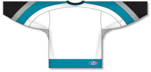 Load image into Gallery viewer, Custom or blank Wholesale New SAN Jose 3RD White Gussets Pro Plain Blank Hockey Jerseys