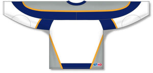 Custom or blank Wholesale Nashville White Gussets Pro Plain Blank Hockey Jerseys