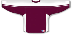Custom or blank Wholesale Peterborough Maroon Lace Neck Pro Plain Blank Hockey Jerseys