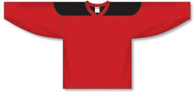 Load image into Gallery viewer, Customization Depot Red, Black League Plain Blank Hockey Jerseys