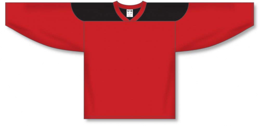 Customization Depot Red, Black League Plain Blank Hockey Jerseys