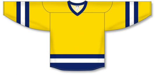 Customization Depot Maize, Navy, White League Canada / USA Made  Hockey Jerseys