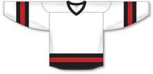 Load image into Gallery viewer, Customization Depot White, Black, Red League Plain Blank Hockey Jerseys