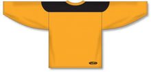 Load image into Gallery viewer, Customization Depot Gold, Black League Plain Blank Hockey Jerseys