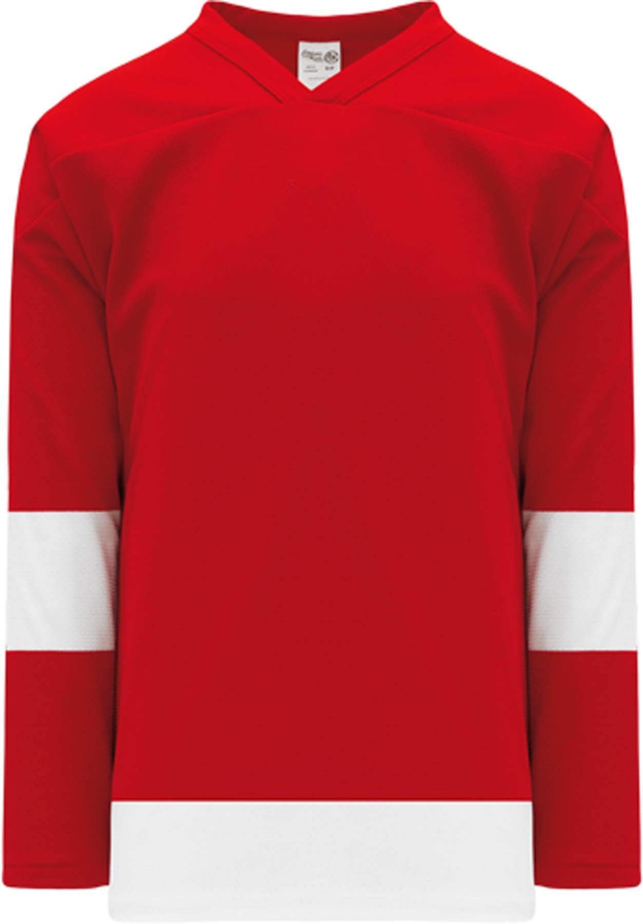 Detroit RED Sleeve Stripes Pro Canada / USA Made  Hockey Jerseys