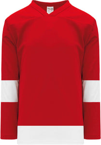 Detroit RED Sleeve Stripes Pro Plain Blank Hockey Jerseys