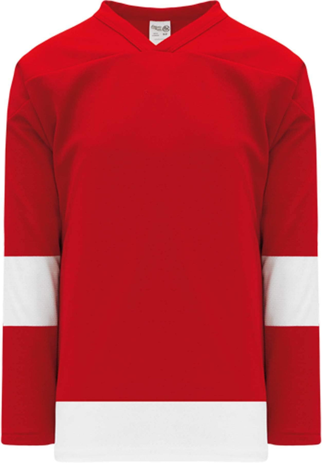 Custom or blank Wholesale Detroit RED Sleeve Stripes Pro Plain Blank Hockey Jerseys