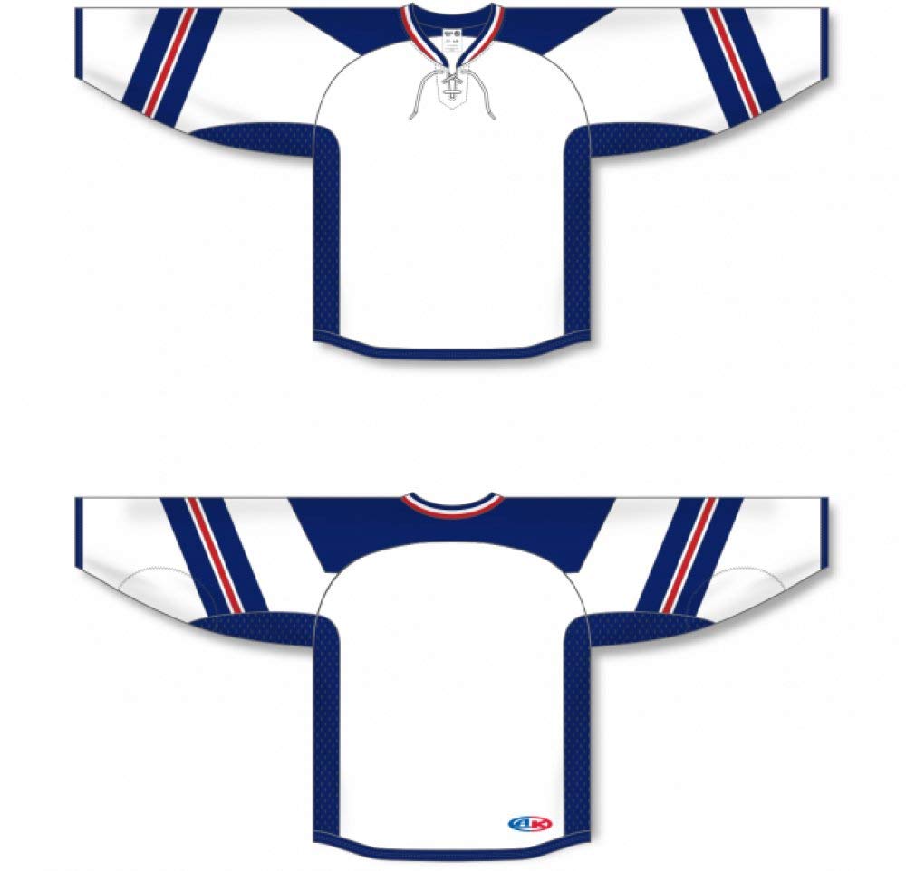 Rangers Stadium Series White Lace Neck Pro Canada / USA Made  Hockey Jerseys