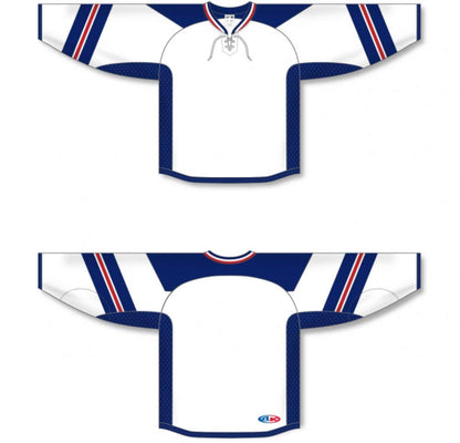 Rangers Stadium Series White Lace Neck Pro Canada / USA Made  Hockey Jerseys