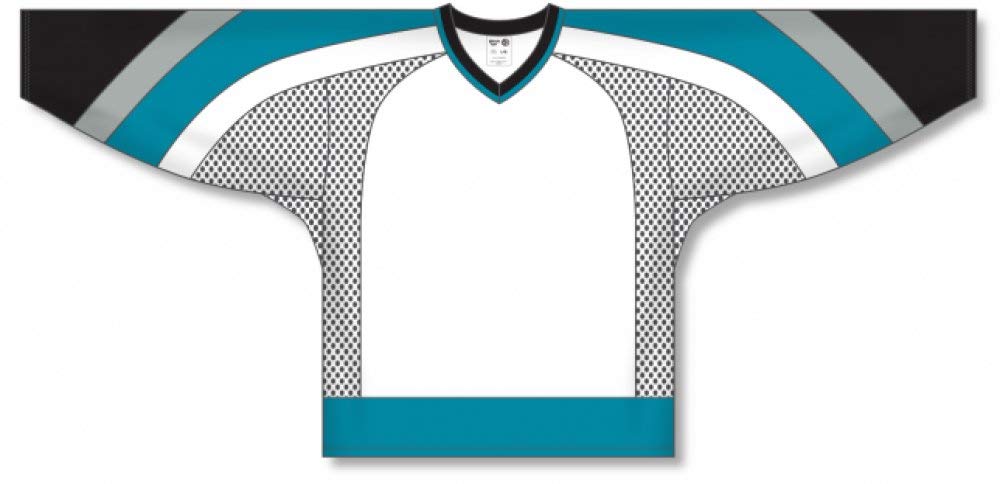Custom New SAN Jose 3RD White Gussets Pro Canada / USA Made  Hockey Jerseys