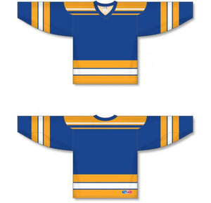 Custom or blank Wholesale Class ST. Louis Royal Sleeve Stripes Pro Plain Blank Hockey Jerseys