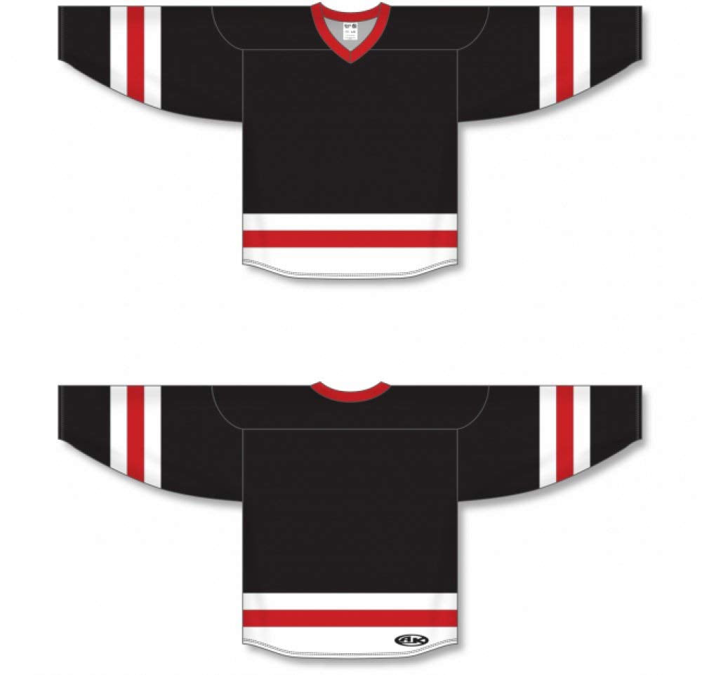 Customization Depot Black, White, Red League Canada / USA Made  Hockey Jerseys