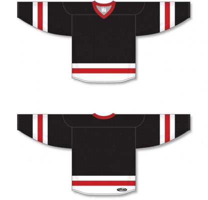 Customization Depot Black, White, Red League Canada / USA Made  Hockey Jerseys