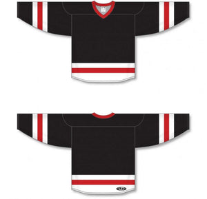 Custom or blank Wholesale Customization Depot Black, White, Red League Plain Blank Hockey Jerseys