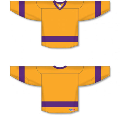 Custom 2014 LA 3RD Gold Taper Neck with Underlay Pro Canada / USA Made  Hockey Jerseys