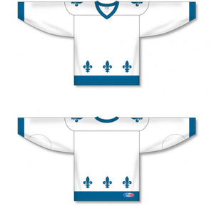 Custom or blank Wholesale Customization Depot 2011 Quebec White Sublimated Plain Blank Hockey Jerseys