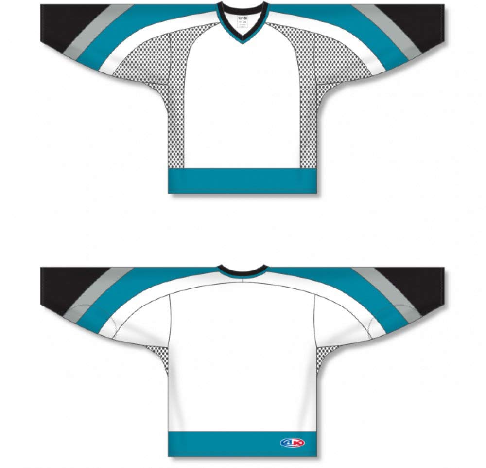 Custom New SAN Jose 3RD White Gussets Pro Canada / USA Made  Hockey Jerseys