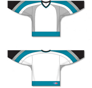 Custom or blank Wholesale New SAN Jose 3RD White Gussets Pro Plain Blank Hockey Jerseys