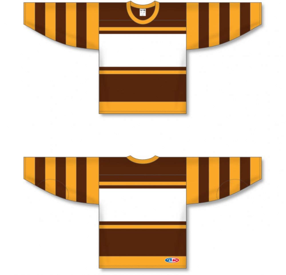 Custom Boston Brown Pro Canada / USA Made  Hockey Jerseys