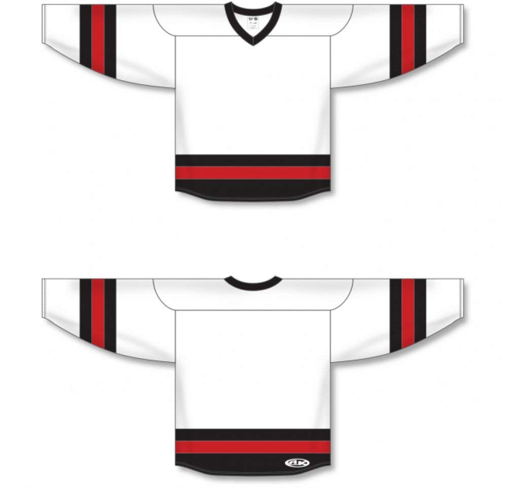 Custom Customization Depot White, Black, Red League Canada / USA Made  Hockey Jerseys