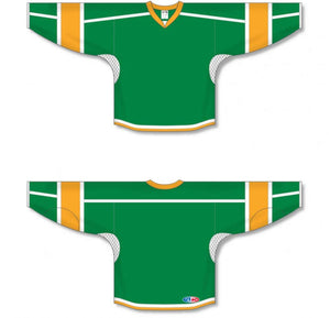 Custom or blank Wholesale Kelly, White, Gold Durastar Mesh Select Plain Blank Hockey Jerseys
