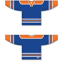 Load image into Gallery viewer, Edmonton Royal Square V-Neck with Underlay Pro Plain Blank Hockey Jerseys