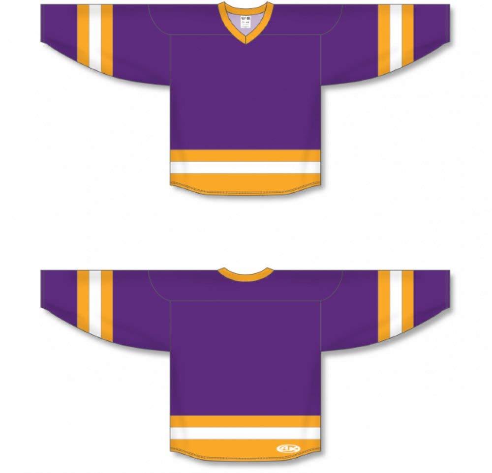 Customization Depot Purple, Gold, White League Canada / USA Made  Hockey Jerseys
