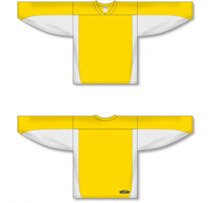 Customization Depot Maize, White League Plain Blank Hockey Jersey