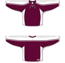 Load image into Gallery viewer, Peterborough Maroon Lace Neck Pro Plain Blank Hockey Jerseys